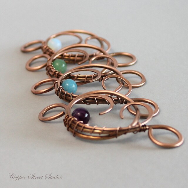 Copper wire hair accessories hats necklaces by CopperStreetStudios