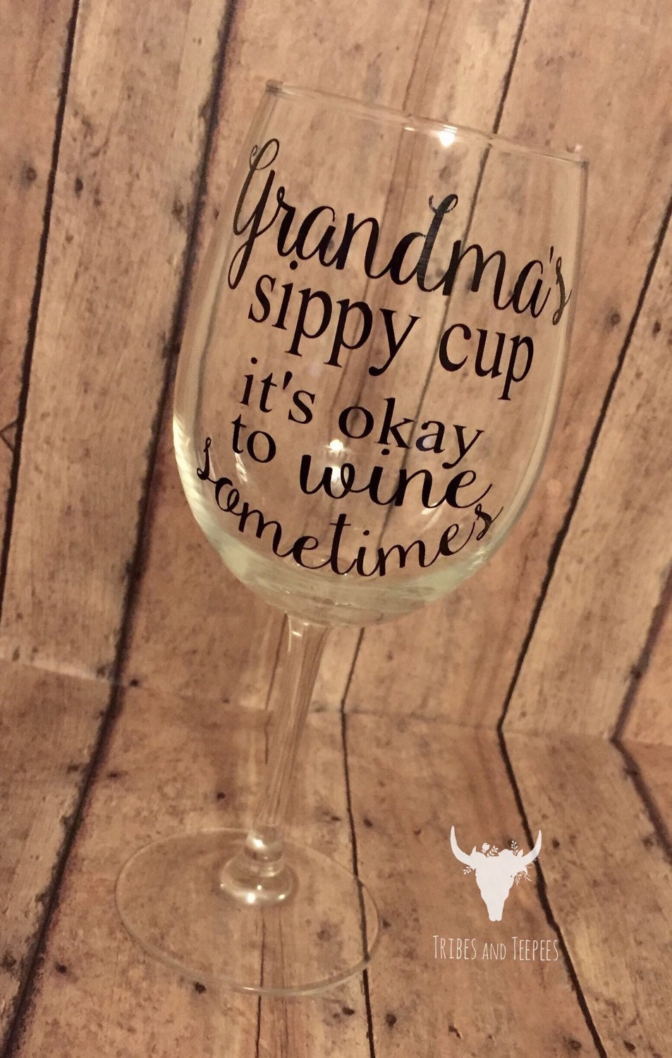 Gift for Grandma Grandma wine glass New Grandma Grandmas