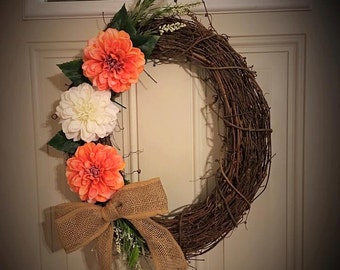 Medium Grapevine wreath/spring wreath/summer wreath