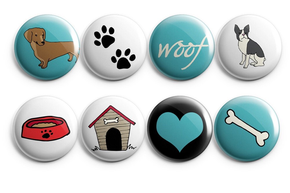 8 Dog buttons dog stocking stuffers project