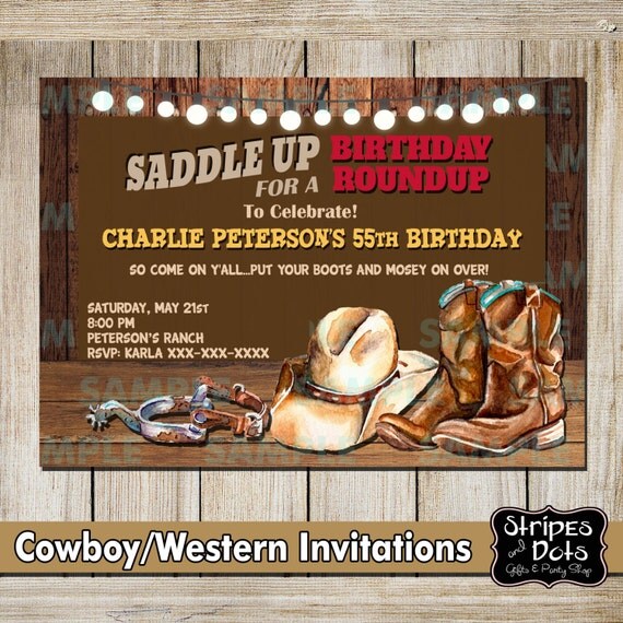 Cowboy Invitations For Adults 7