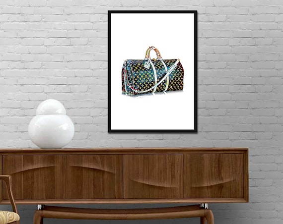 Louis Vuitton Bag Print LV Monogram Birkin Bag Illustration