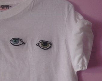 David Bowie's Eyes hand-embroidered t-shirt