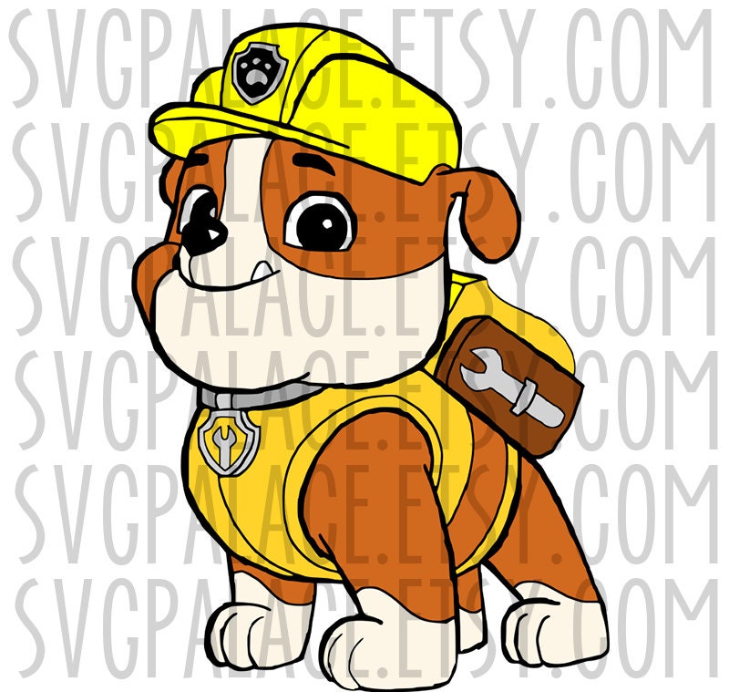 paw patrol marshall and rubble svg