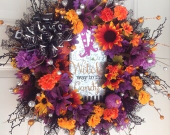 halloween wreath witch wreath halloween decor door decor halloween wreaths front - Halloween Candy Wreath halloween wreath witch wreath halloween decor door decor halloween wreaths front - Halloween Candy Wreath