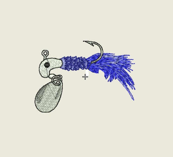 Fishing Lure Embroidery Design by Sx3Embroidery on Etsy