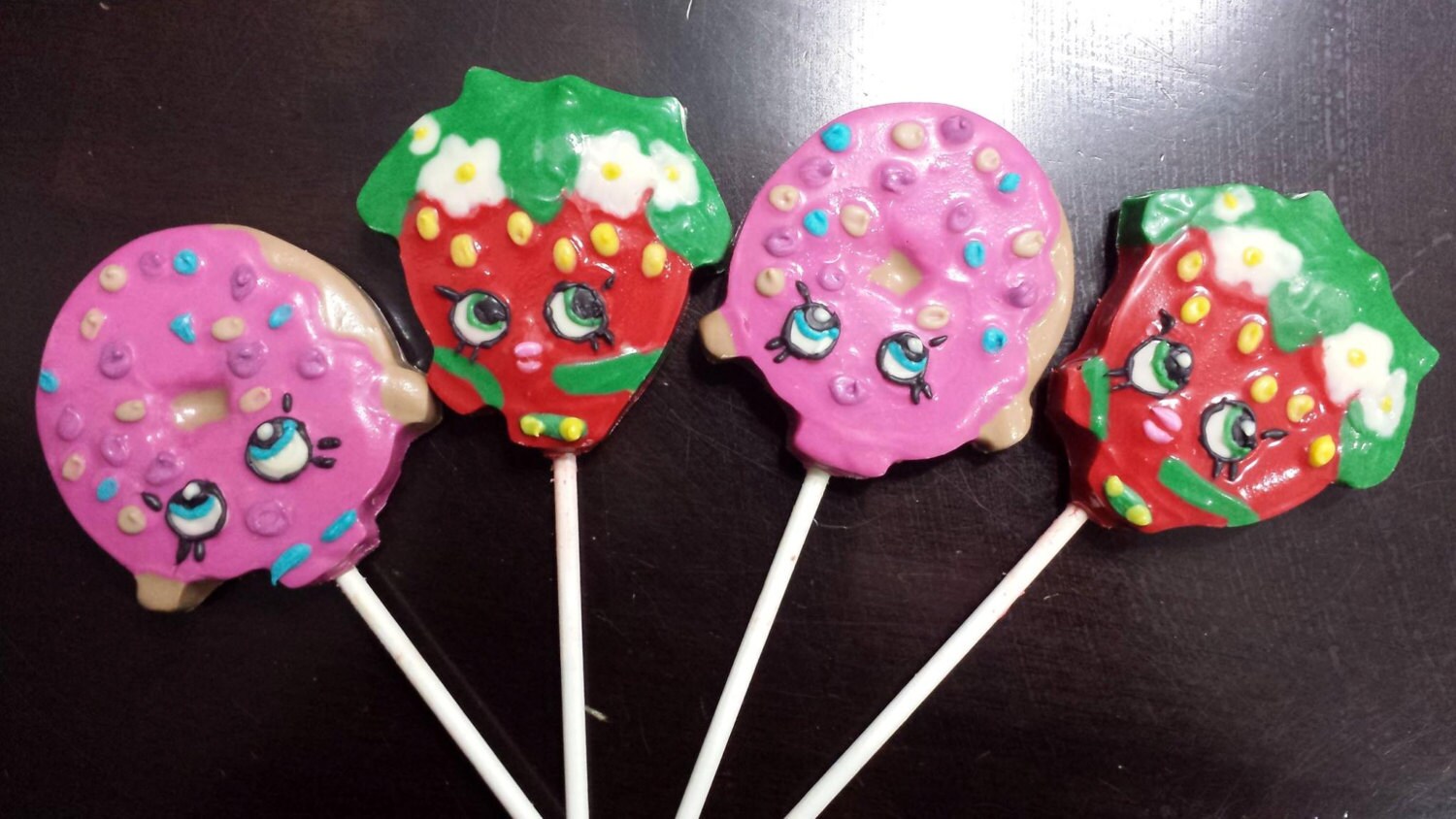 Shopkins inspired Chocolate Lollipop Party Favors