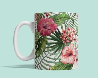 Ceramic mug Exotic Flowers