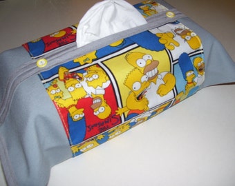 TISSU BOX COVERS - simpsons family (grey)