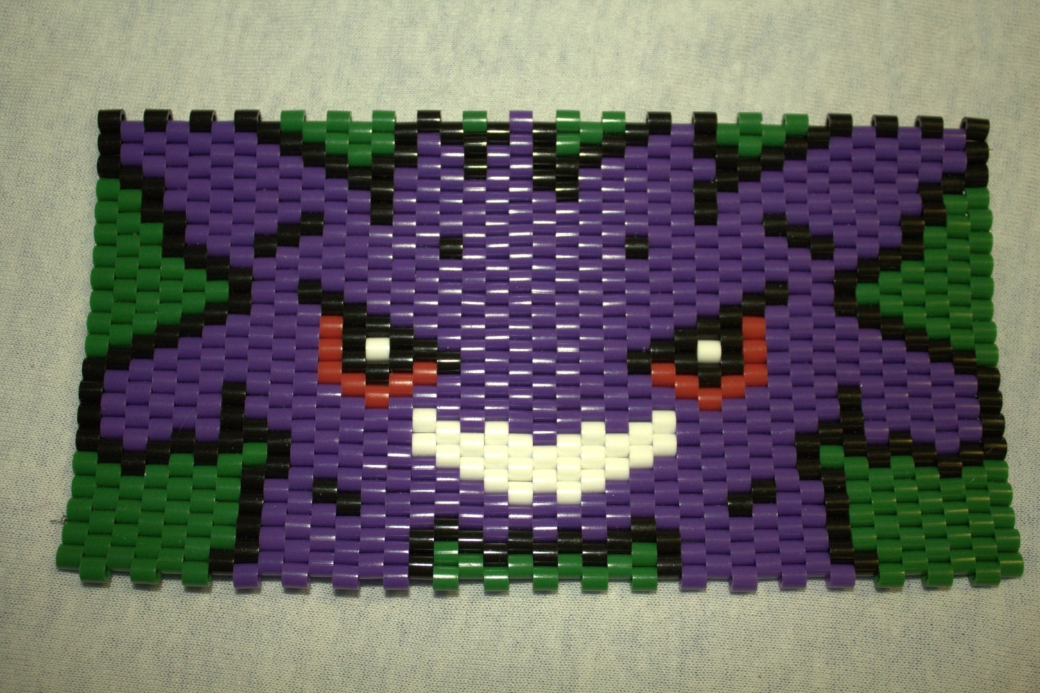 Gengar Pokemon sprite banner perler beads perler by KandiMagick