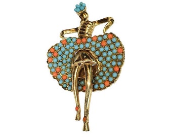 Vintage 1950's Dancer Brooch