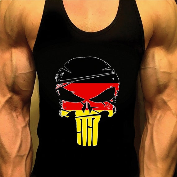 Punisher Shirt Men Bodybuilding Workout Tank Germany Mens