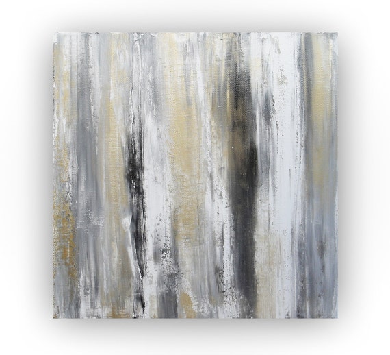 Gold and Grey Abstract Painting Gold canvas art Original