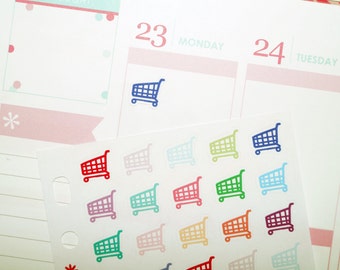 Mini Trolley/Shopping Cart Planner Stickers (TP162)