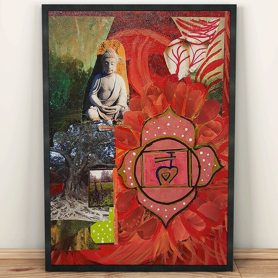 Chakra Art Root Chakra Original Painting Wall by AydasArtStore