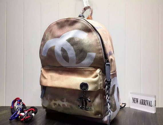 chanel graffiti backpack for sale