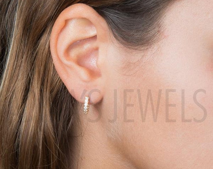 Baguette Stud Earrings | Silver Rhinestone Earrings | Cubic Zirconia Earrings | Sterling Silver Earrings | CZ Earrings | Bridesmaid Earrings