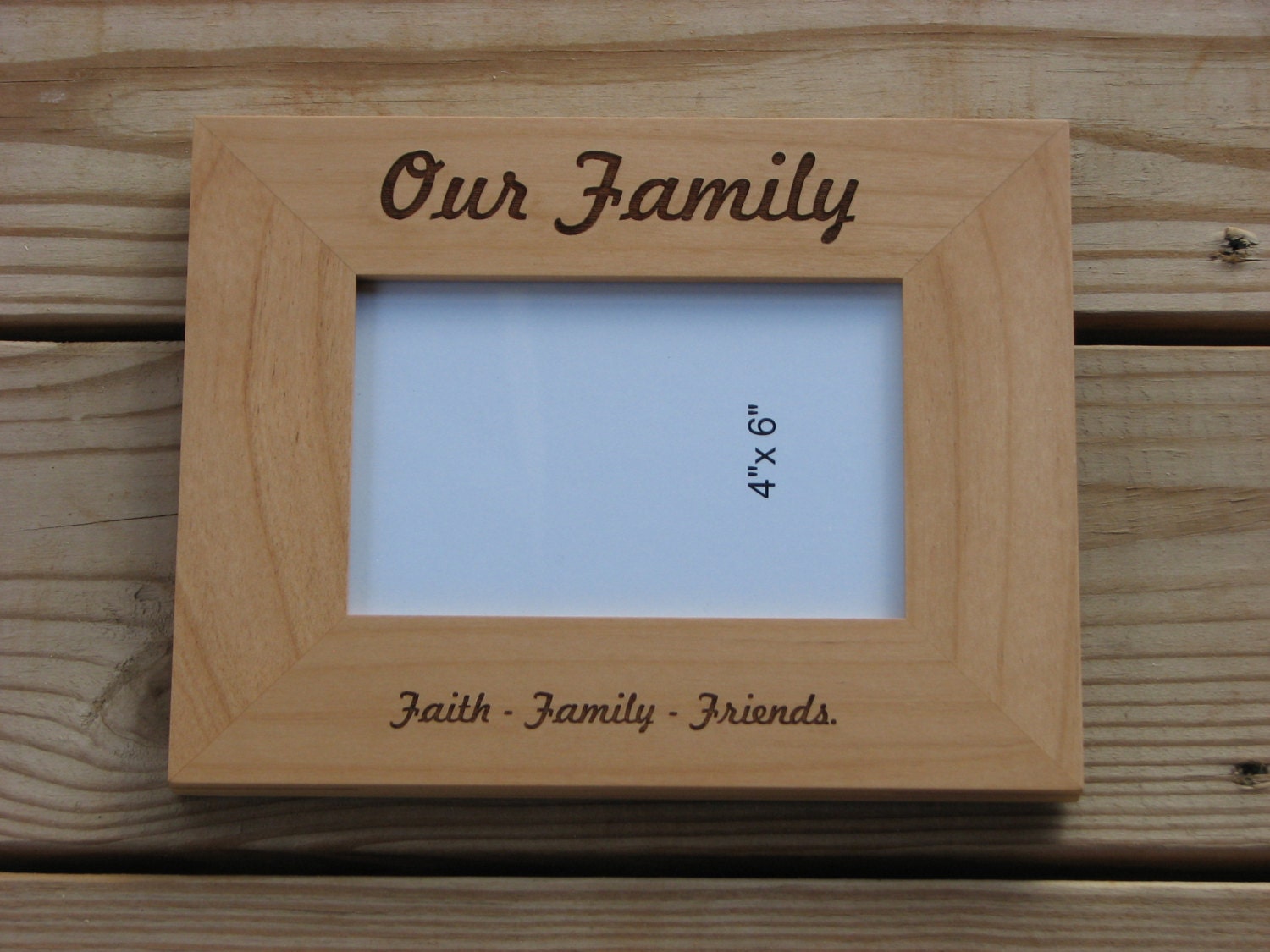 Laser Engraved Wood Picture Frame Our by TimberCreekCountry