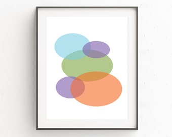 Mid Century Wall Print, Mid Century Modern, Digital Art, Mid Century Modern Poster, Mid Century Decor, Geometric Wall Print, Minimal Decor