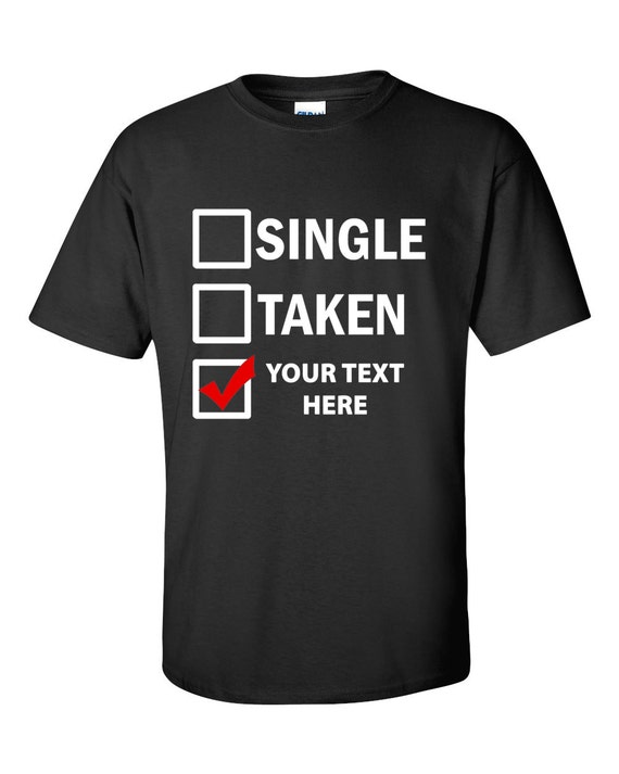 Customized Single Taken Check Box T-Shirt