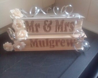 Mr & Mrs (any surname) CUT and Fold Book Folding Patterns(set of 2 digital CUSTOM PATTERNS sent by email only)