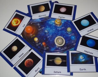 Solar System Montessori matching activity--Planets of the Solar System