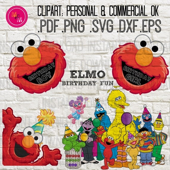 Download Instant Download Sesame Street Elmo Birthday by ...