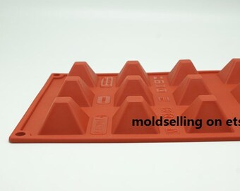 15-Pyramid Triangle Chocolate Mold Soap Cake Mold Silicone Epoxy mold Ice Tray Biscuit Baking Tool DIY Bakeware Polymer Clay mold Resin Fimo