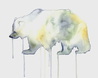 Watercolour Spirit Bear Print