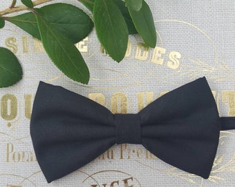 Boys black bow tie, Boys classic black bowtie, back to school bowtie,