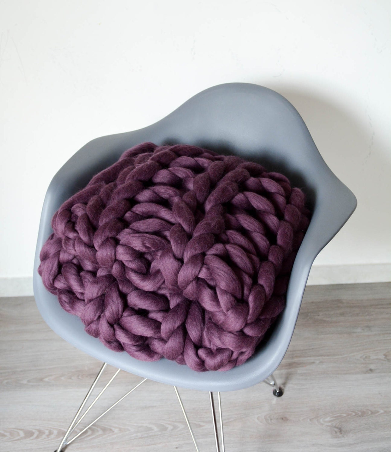 SALE Chunky Blanket. Knitted blanket. Merino Wool by bloisem