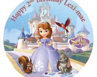 Sofia the First Edible Cupcake Toppers