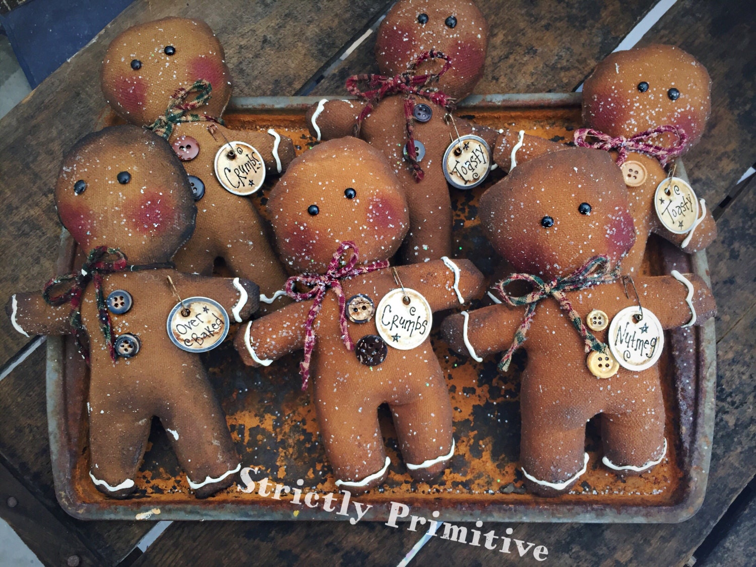 Primitive Gingerbread men gingerbread primitive decor