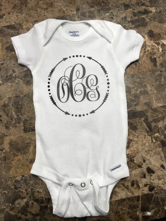 Monogram onesie