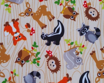 Woodland Friends cloth diaper - AIO cloth diaper - hemp bamboo diaper - one size cloth diaper - Newborn all in one - baby - forest animals