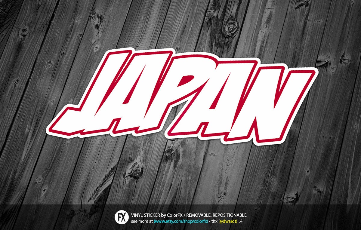 JAPAN vinyl STICKER removable repositionable cut by ColorFX
