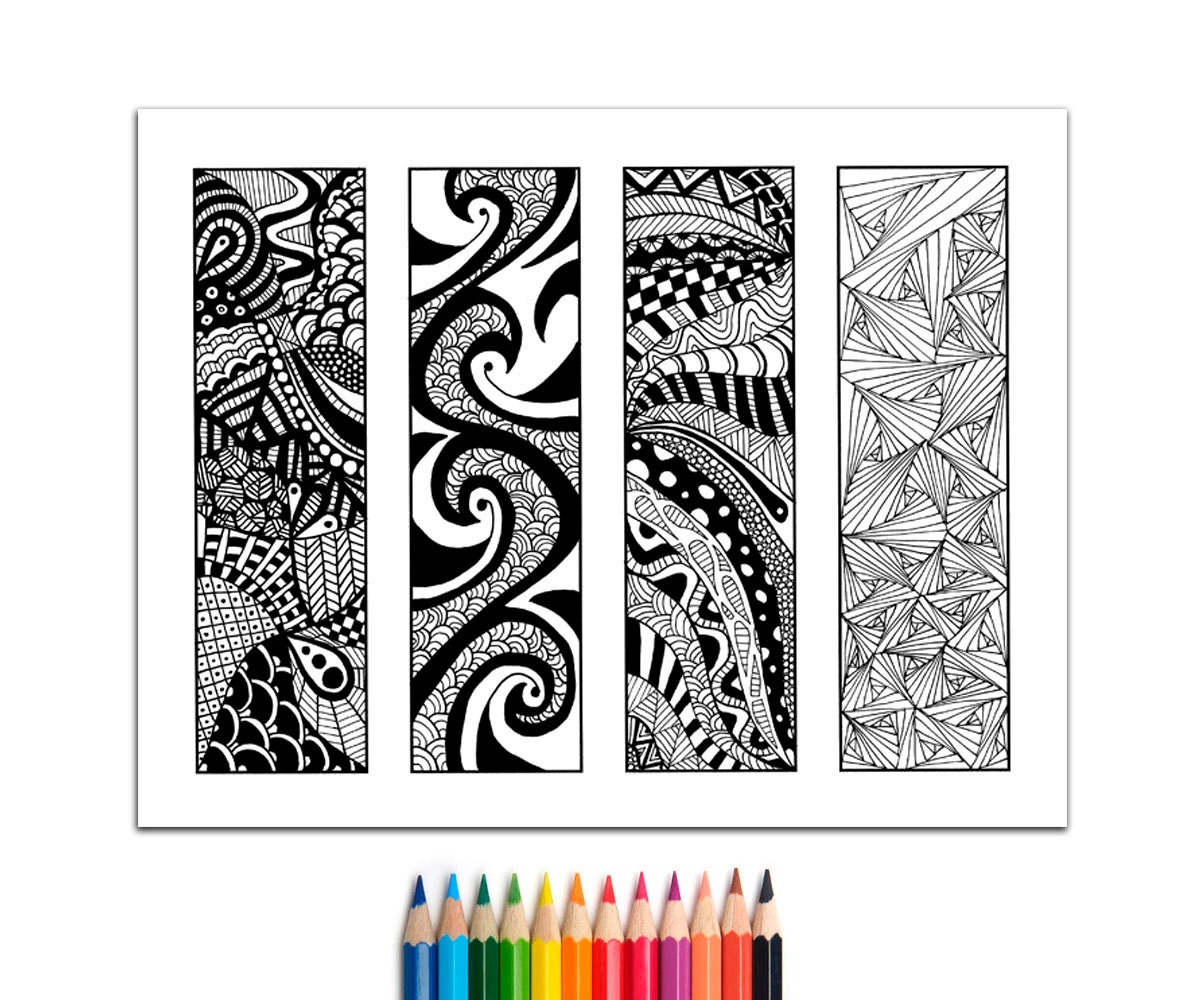 Fruit Bookmarks Pdf Zentangle Coloring Page - vrogue.co