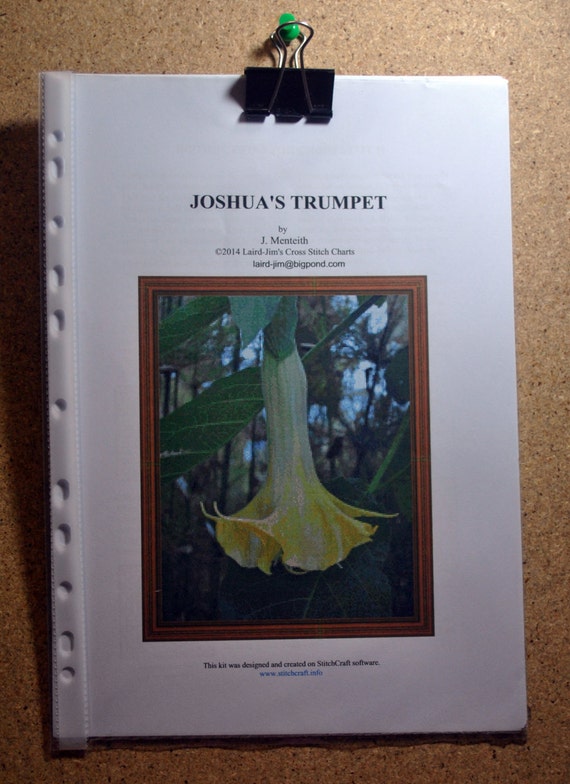 Joshua's Trumpet cross stitch chart