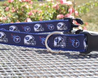 Tennessee Titans NFL inspired dog collar