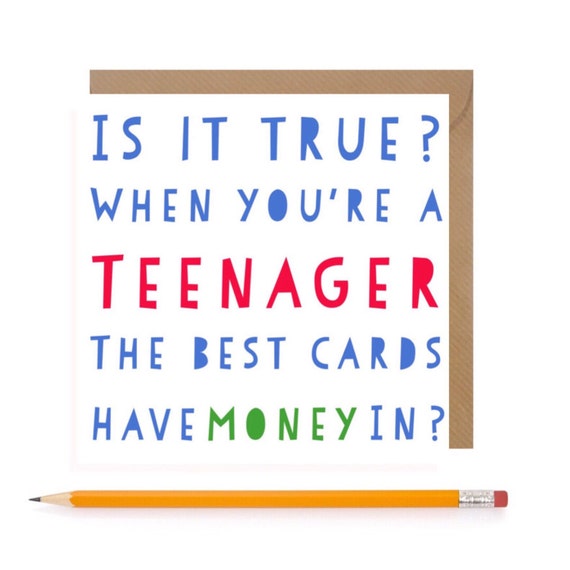 items-similar-to-funny-teenager-birthday-card-teenager-card-tweens
