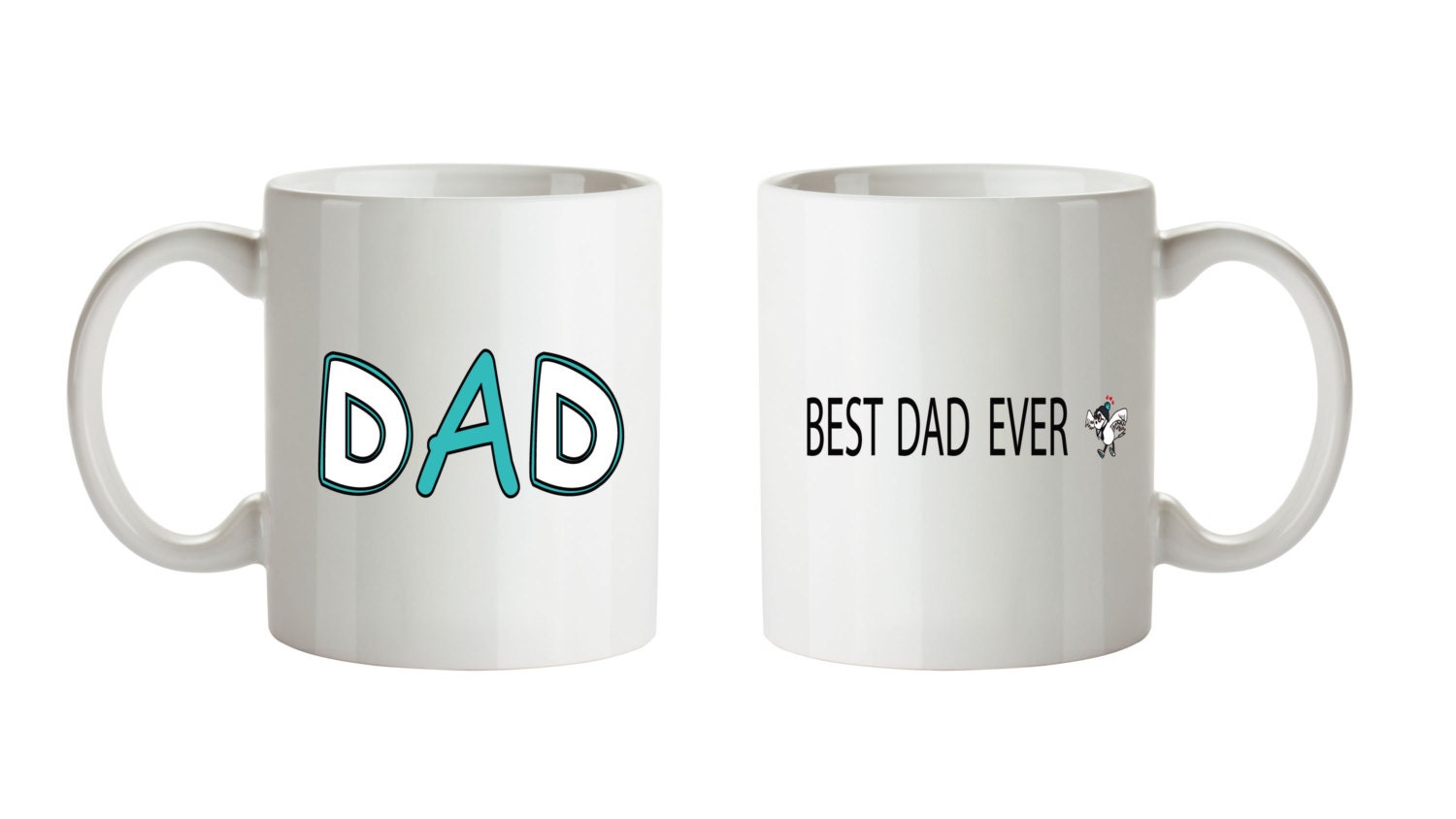 Cute Ceramic Coffee Mug Gift for Dad 11oz White Best Dad