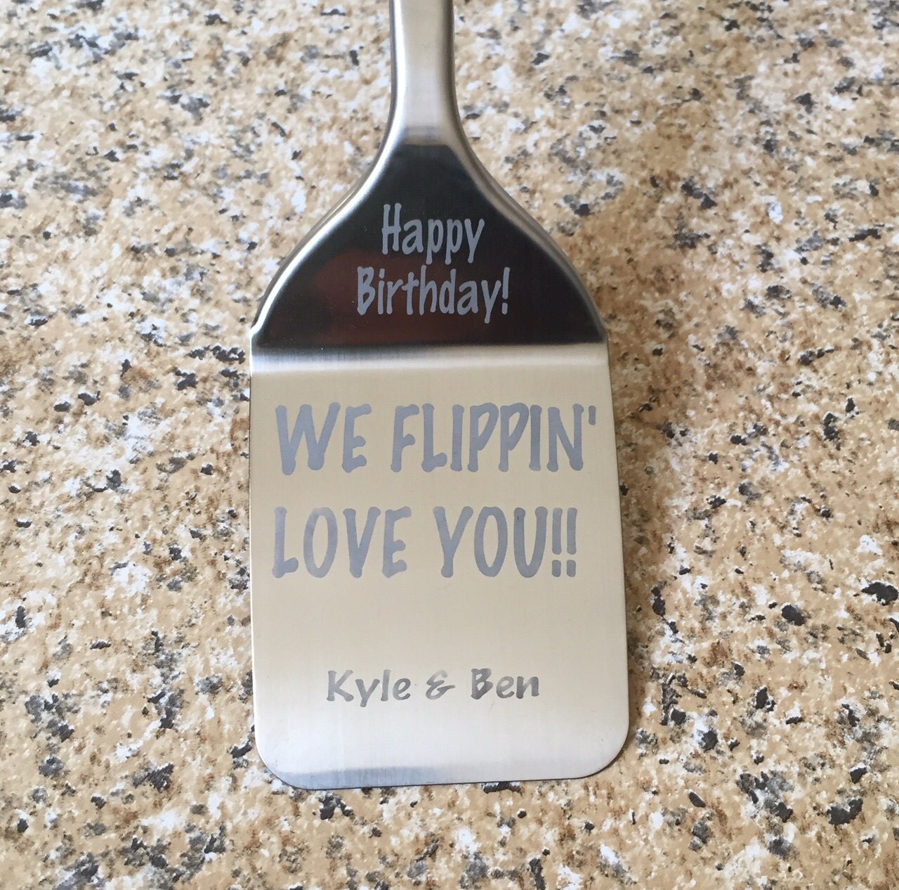 Birthday Gift Personalized Spatula We Flippin Love You
