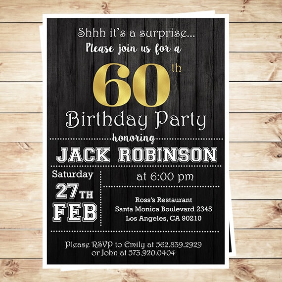 Surprise Birthday Party Invitations For Men 1