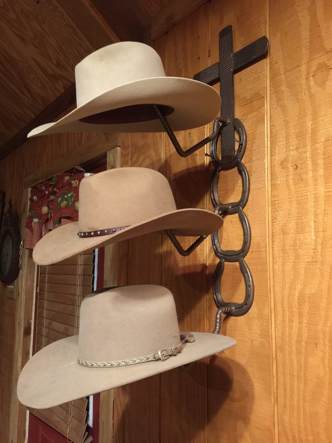 CUSTOM Horseshoe and Farrier Rasp Hat Rack by DocsHorseshoeDesigns
