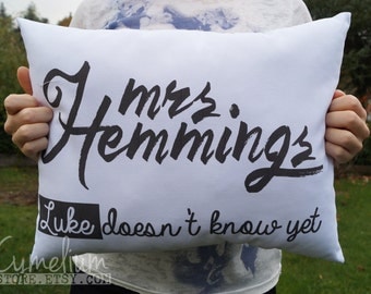 6 colors - 5SOS - 5 seconds of summer - Luke Hemmings - mrs. Hemmings - hand made pillow