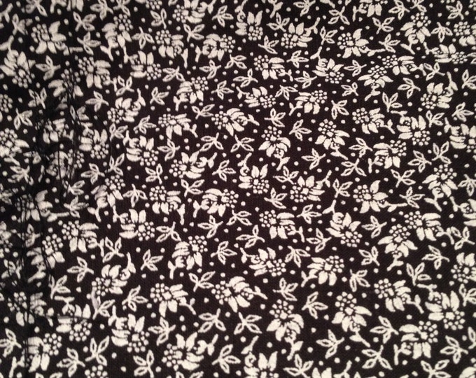 Woven fabric black white flower textile fabric cotton, yard fabric, handmade handicraft craft material Supplies patchwork crafts