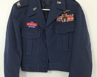 Items similar to vintage CIVIL AIR PATROL Military womens Uniform shirt ...