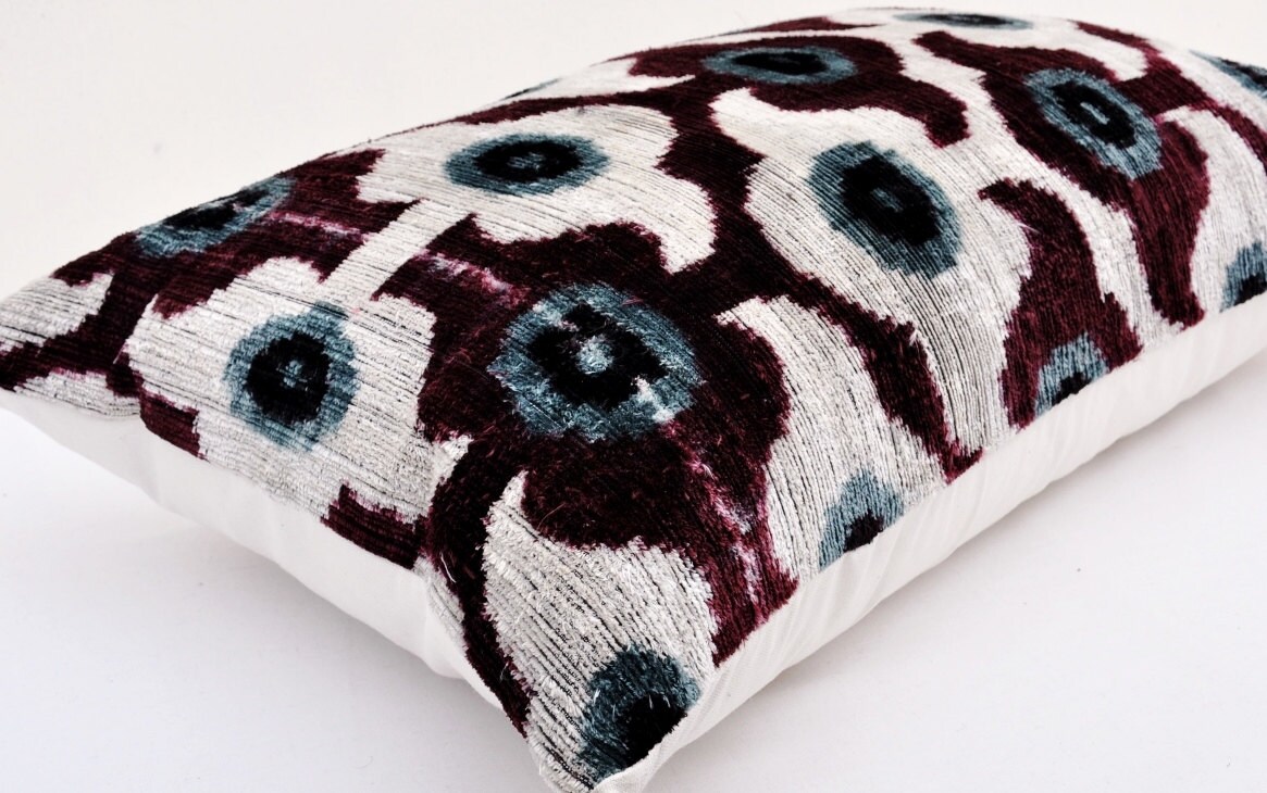 Decorative Ikat Velvet Pillow CoverDesigner by DecorIkatPillows