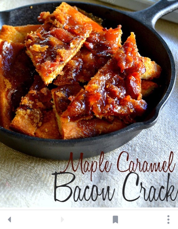 Maple Caramel Bacon Crack, Maple ,Carmel Crack Bacon, Bacon Pastry, Free Shipping 14x12 inch sheet cut