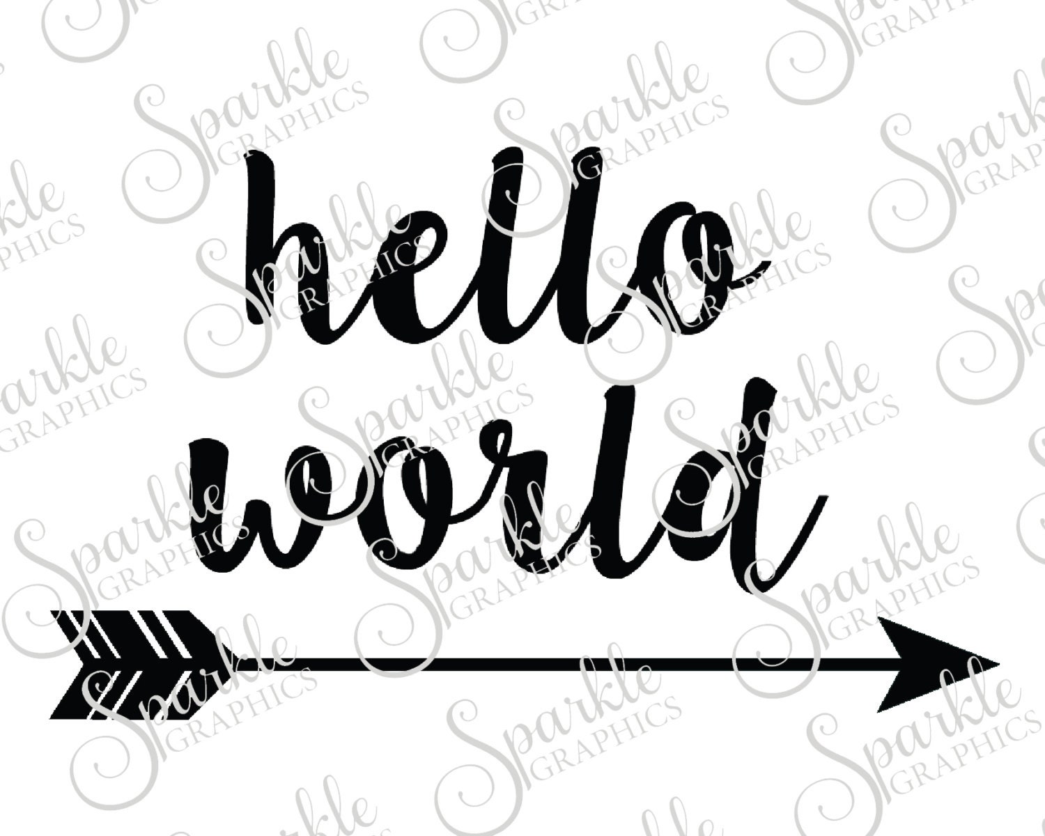  Hello  World  Cut File Baby SVG Newborn Gift New Mom Baby Child